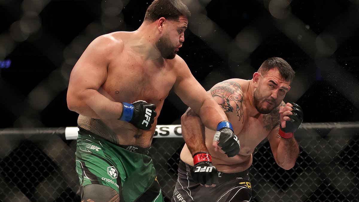 Aussie UFC star Tai Tuivasa reveals shocking weight gain that means he looks NOTHING like this anymore - as he gets high in the middle of an interview