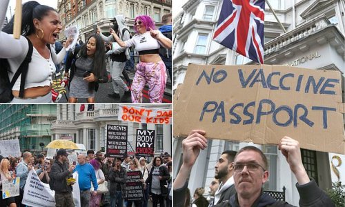 Anti-vaxxers march through London demanding 'don't jab our kids'