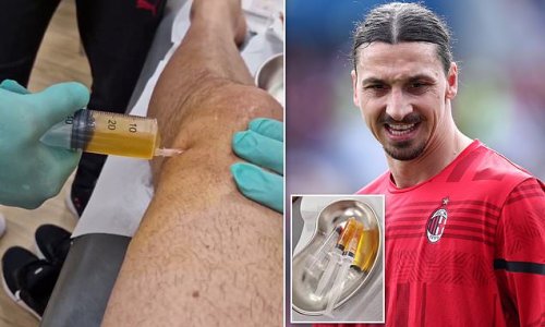 AC Milan star Zlatan Ibrahimovic shares graphic clip of his knee being ...