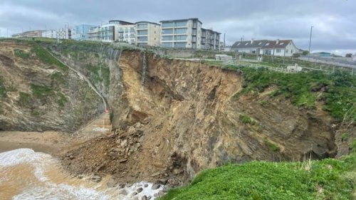 Massive rockfall hits Cornwall luxury development site