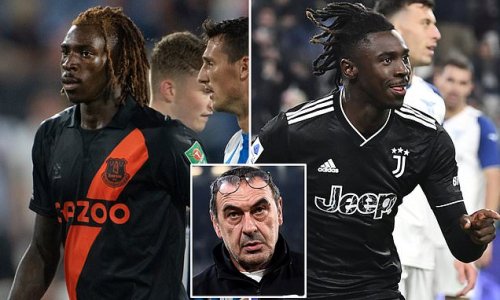 'He felt VERY bad about being sold to Everton': Moise Kean's brother slams ex-Juventus boss Maurizio Sarri for selling him to the Toffees - where he scored just four goals in 39 games - before finding his feet back in Turin
