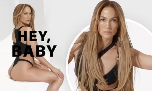Jennifer Lopez Puts Her Incredible Figure On Display In A Black Cut Out Bathing Suit To Promote