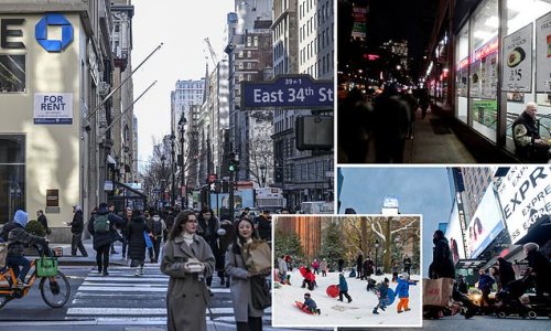 NYC breaks record for its longest snowless season: Big Apple's mild winter temperatures leaves city without flurries for the first time in 50 YEARS