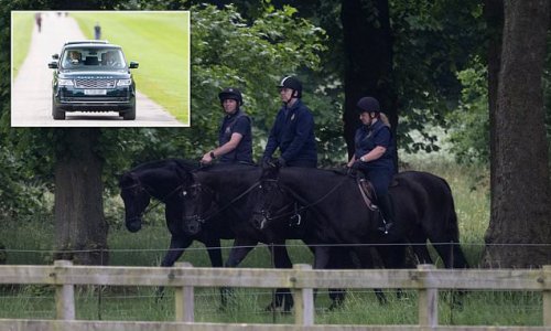 Riding high! Prince Andrew is seen on horseback in Windsor... amid claims he will appear with the Queen and senior royals at Garter Day event next month