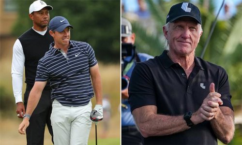 LIV Golf chief Greg Norman says he pays 'NO attention' to PGA Tour loyalists Tiger Woods and Rory McIlroy as he admits he'll be with Saudi-backed series 'for a long, long period'