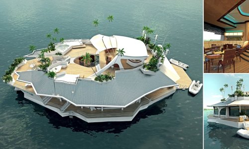 Land ahoy! Incredible floating island offers the billionaire super yacht lifestyle for millionaire...