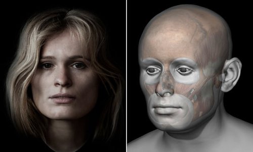 Beautiful face of medieval woman found in Scottish priory is brought back to life 700 years after her death using 3D digital reconstruction