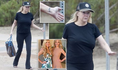 EXCLUSIVE: Linked by ink! Heather Locklear, 61, steps out in Malibu and shows off new TATTOO in honor of her daughter Ava, 25, who's stuck by her mom during her darkest days of addiction, DUIs and rehab