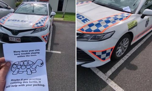 Man slams cop's awful attempt at parking and leaves VERY cheeky note
