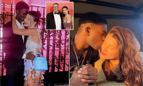 Bill Gates' daughter Phoebe, 19, fires back at racist trolls by posting another loved-up Instagram snap with her black boyfriend after being subjected to bigoted abuse over inter-racial romance