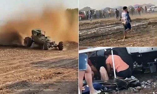 Racecar veers of course and plows into the crowd injuring 29