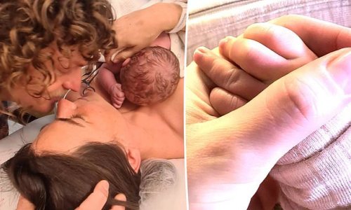 The Bachelor star Nick Cummins and fiancée Alexandra George share the first photos of their newborn son