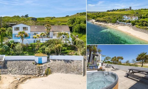 Snap up a paradise island - in Britain: Seaside home of British painter John Miller boasting views across the Cornish coast goes on the market for £2million