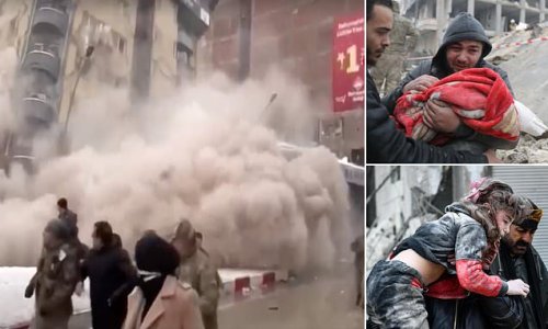 Ten thousand feared dead after mega earthquake as race against time begins to save victims who could FREEZE to death beneath rubble: Trapped survivors beg to be rescued on Facebook live after tremor rocks Turkey and Syria