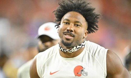 Browns star Myles Garrett is released from the hospital after escaping major injury when he flipped his Porsche 'several times trying to avoid an animal on the road'... but his status for Sunday's game vs. Atlanta is unclear