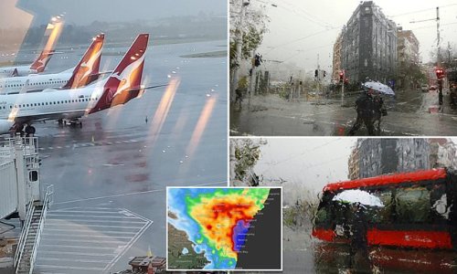 Half a MILLION Sydneysiders are on red alert as major dam threatens to spill after a massive rain bomb hits the east coast, dumping a month's worth of rain in less than a day to SMASH a 120-year record