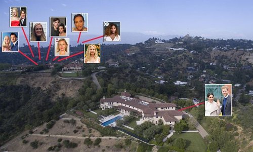 Beverly Hills mansion where Prince Harry and Meghan Markle are living is surrounded by A-listers