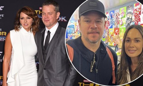 Matt Damon surprises fans as he browses the showbag aisle at a Brisbane agricultural show during a luxury Aussie holiday