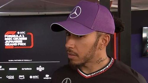 Lewis Hamilton snaps at reporter's Ferrari question and storms out of the interview... as his worst...