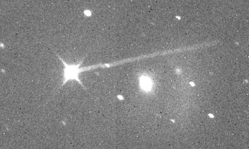 Asteroid collision spotted from EARTH: Incredible videos from observatories in South Africa and Hawaii capture the moment NASA's DART spacecraft smashes into Dimorphos from 6.8 million miles away