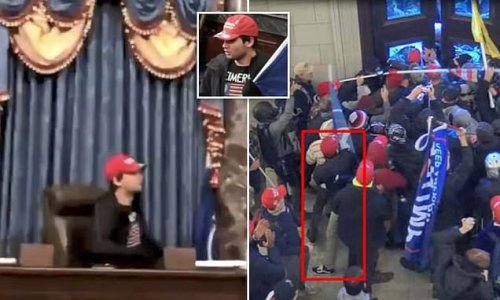 Capitol Hill rioter, 23, who sat in Mike Pence's Senate chair and stormed Nancy Pelosi's office faces up to 20 years in prison after pleading guilty to felony charge
