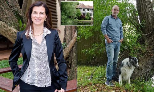 EXCLUSIVE: 'My wife looks pretty with clothes on...less so with them off': Wealthy husband, 59, admits he's in the doghouse after begging planners to save tree outside his £4m home so passers-by won't see his other half getting undressed