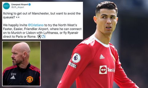 Now it's Liverpool AIRPORT'S turn to poke fun at Manchester United as they offer wantaway Cristiano Ronaldo a chance to 'avoid the queues' and secure a quick exit from Old Trafford at their airport
