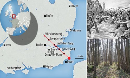 Julius Caesar 'landed in Dover and crossed Thames at East Tilbury' for Roman invasion