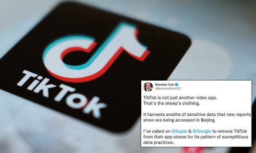 FCC commissioner calls on Google and Apple to BAN TikTok because it 'harvests swaths of sensitive data' - and the tech giants have until July 8 to remove the app or explain why they chose not to