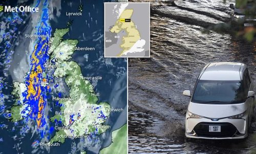 Rain set to soak Britain before country is battered by Storm Agnes TOMORROW - with Met Office yellow warnings in place for 48 hours as 80mph gale force winds and heavy downpours hurtle towards UK