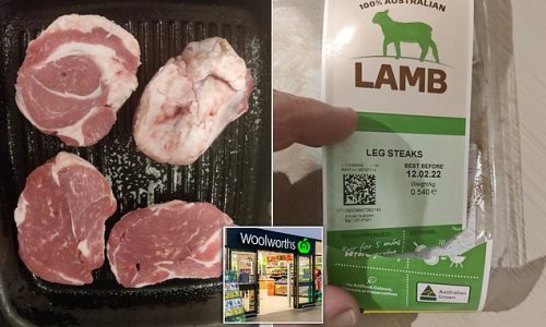 Woolworths shopper makes a shocking find in their pack of lamb steaks