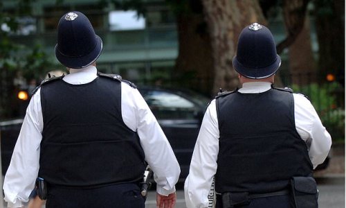 The fat blue line: Thousands of pairs of XXL trousers with waists over 40ins or larger have been ordered in for police officers, figures show