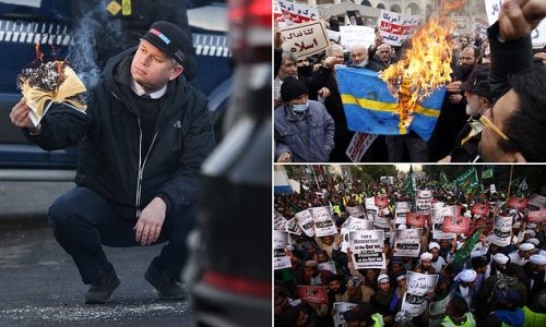Politician who burned Koran in Sweden - likely costing them their chance to join NATO - repeats his stunt in Denmark, sparking yet more fury from Turkey and the Muslim world