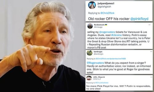 'Dude, read Ukraine history!' Roger Waters fan vows to sell his ticket to Pink Floyd rocker's show as he's hit with huge backlash for branding Biden a war criminal for back Ukraine