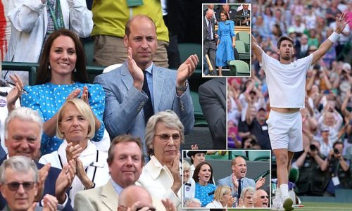 Kate cheers Cam to victory! Duke and Duchess of Cambridge hail 'brilliant' British tennis star after he qualified for his first ever Grand Slam semi-final following nail-biting match with David Goffin