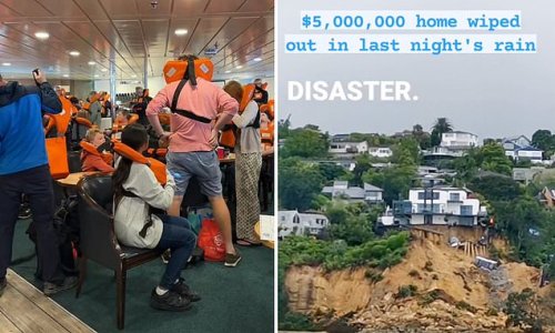 A $5million house slipping into the sea, a broken ferry drifting in 100km ocean winds and a Good Samaritan dying moments after helping his neighbours: Inside New Zealand's devastating weather emergency