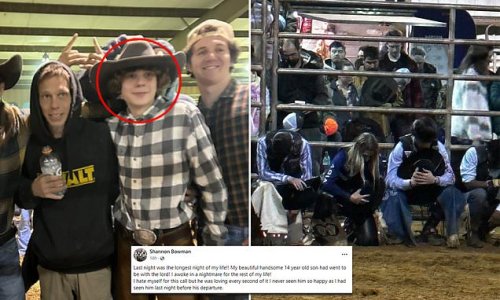 A 14-year-old boy from North Carolina died from cardiac arrest after being bucked off a bull and stepped on at a rodeo