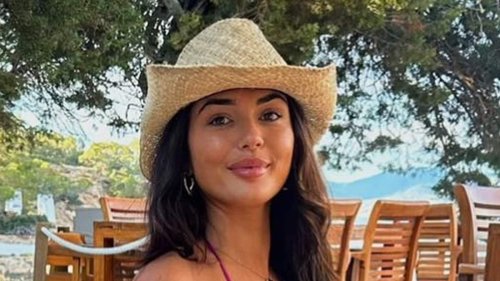 Love Island's India Reynolds looks incredible in a plunging red bikini as she shares holiday snaps