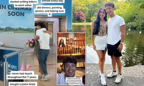 Love at first EMAIL! Illinois woman, 21, who spent SEVEN YEARS exchanging messages with pen pal in Ireland reveals how they fell heads over heels after she flew thousands of miles to meet him for the very first time