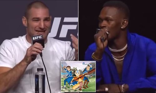 UFC fighter Sean Strickland accuses Israel Adesanya of performing sex acts while watching cartoons as Aussie champ Alex Volkanovski is loudly BOOED by fans at wild press conference