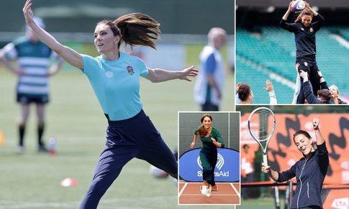 Game for anything? As sporty Kate wows with her Rugby skills, a look at the all-action princess and her growing list of sporting achievements