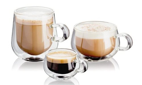 These chic double walled glass coffee cups are now on sale for 55% off