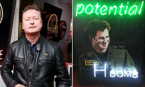 EMILY PRESCOTT: Is Prince Harry so toxic that punk artist Mark Sloper is going to lose a small fortune by featuring him in a Jubilee-themed neon portrait