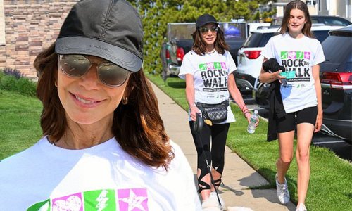Danielle Staub is sporty in baggy tee and leggings as she joins daughters for 2022 Walk To Cure Arthritis in New Jersey