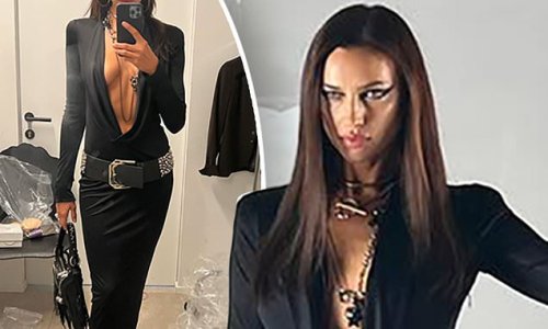 Irina Shayk shows off her supermodel physique in behind the scenes snaps from the Versace show during Milan Fashion Week