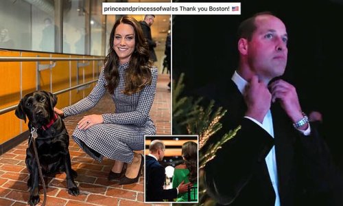 'Thank you, Boston!' Prince and Princess of Wales share glitzy photos from their time in the US - as behind-the-scenes footage at the Earthshot Prize awards is revealed