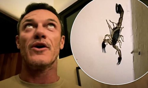 Luke Evans finds terrifying scorpion on the wall of his bathroom