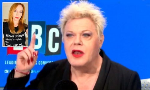 'LGBTQ people have been around since we were cave people': Comic and Labour activist Eddie Izzard swipes at JK Rowling for wading into 'heated' online rows over trans rights