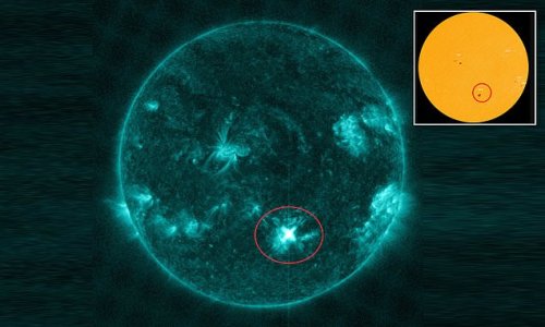 Large 'cannibal' explosion on the sun sent billions of tons of plasma hurling to Earth: Space weather forecasters say there is a 10% chance of X-class flares that could trigger radio blackouts