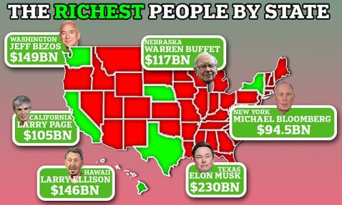 REVEALED: The richest people in every state. Together they have a